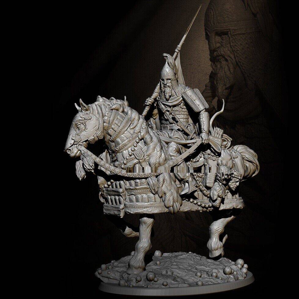 1/24 Resin Model Kit Russian Warrior Horseman Commander Unpainted - Model-Fan-Store