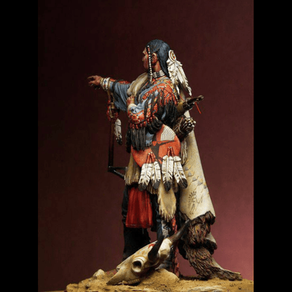 1/24 Resin Model Kit Sioux Native American Warrior Unpainted