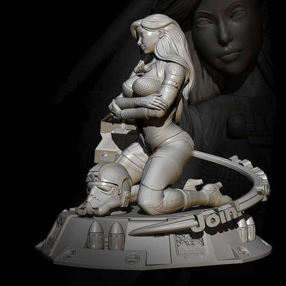 1/24 Resin Model Kit Space Beautiful Girl Imperial Pilot Fantasy Unpainted - Model-Fan-Store