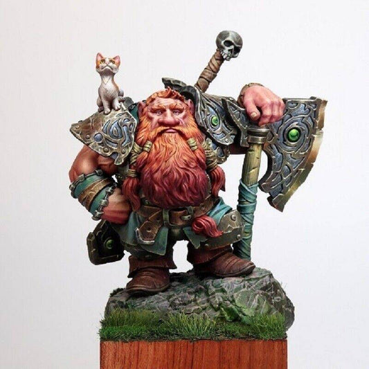 1/24 Resin Model Kit Viking Dwarf Gnome Warrior Warcraft Unpainted - Model-Fan-Store