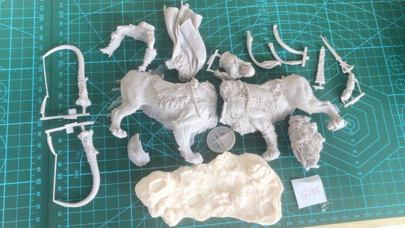 1/24 Resin Model Kit Warrior Barbarian on the Beast Unpainted - Model-Fan-Store