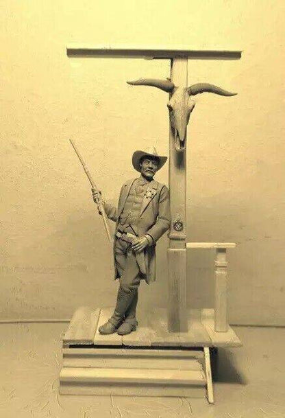 1/24 Resin Model Kit Wild West Cowboy Shooter Unpainted - Model-Fan-Store