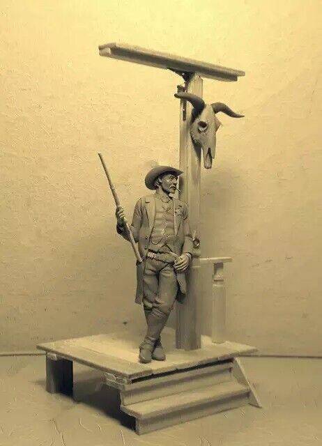 1/24 Resin Model Kit Wild West Cowboy Shooter Unpainted - Model-Fan-Store