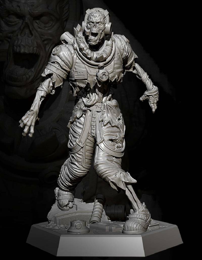 1/24 Resin Model Kit Undead Astronaut Space Unpainted - Model-Fan-Store