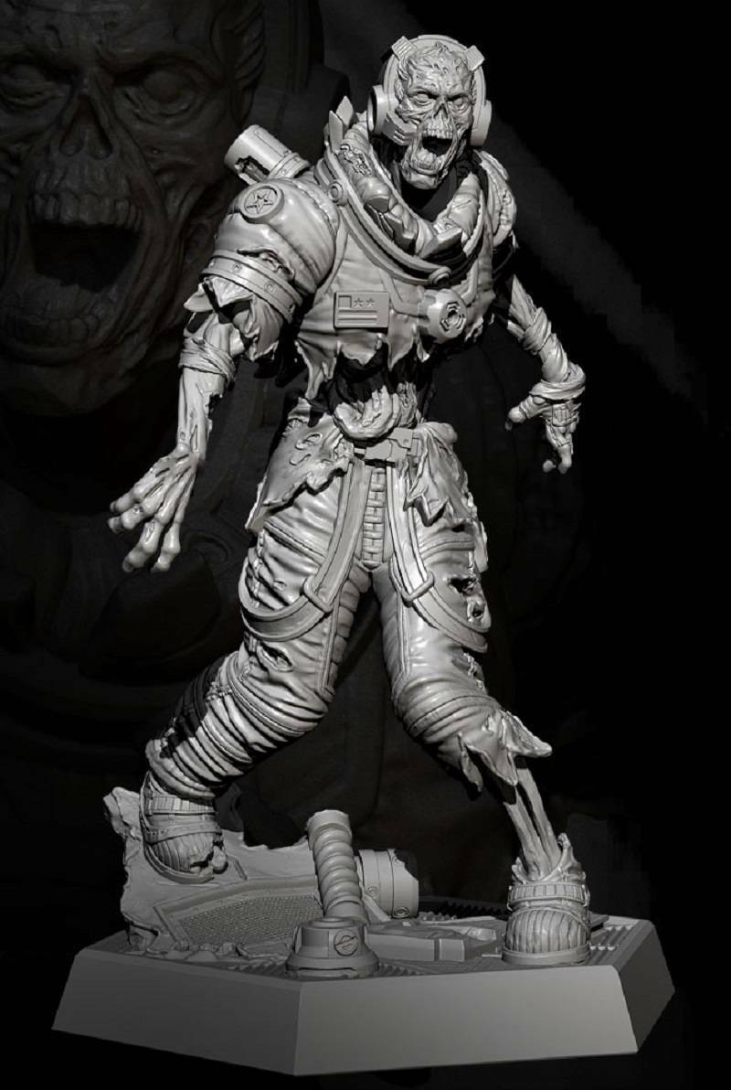 1/24 Resin Model Kit Undead Astronaut Space Unpainted - Model-Fan-Store