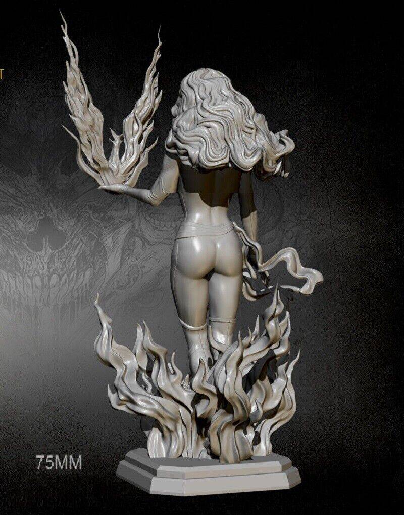 1/24 Resin Superhero Model Kit Goddess of Fire Beautiful Girl Unpainted - Model-Fan-Store