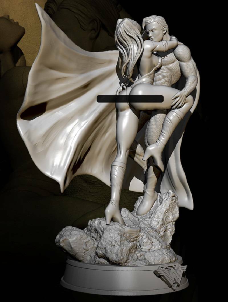 1/24 Resin Superhero Model Kit Supermens Love Unpainted - Model-Fan-Store