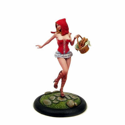 1/32 54mm Resin Model Kit Beautiful Girl Little Red Riding Hood Unpainted - Model-Fan-Store