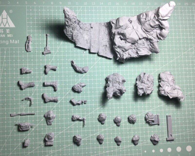 1/32 54mm Resin Model Kit British Soldiers in the Trench WW1 Unpainted - Model-Fan-Store