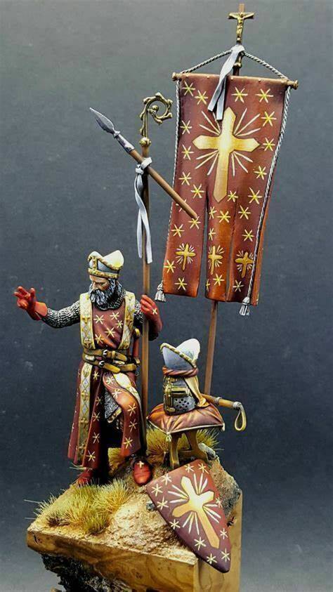 1/32 54mm Resin Model Kit Medieval Bishop Warrior (no base) Unpainted - Model-Fan-Store