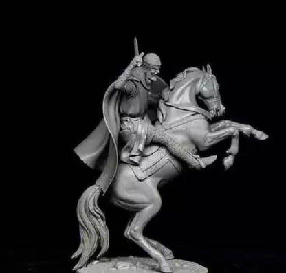 1/32 54mm Resin Model Kit Medieval Knight Horseman Rider Unpainted - Model-Fan-Store