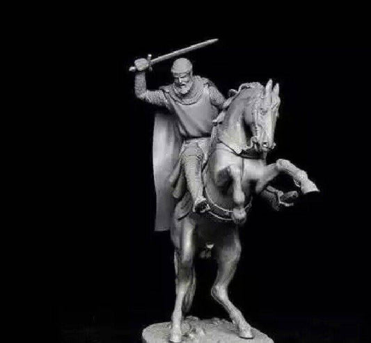 1/32 54mm Resin Model Kit Medieval Knight Horseman Rider Unpainted - Model-Fan-Store