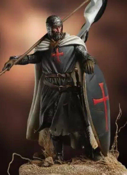 1/32 54mm Resin Model Kit Medieval Templar Knight Warrior Unpainted - Model-Fan-Store