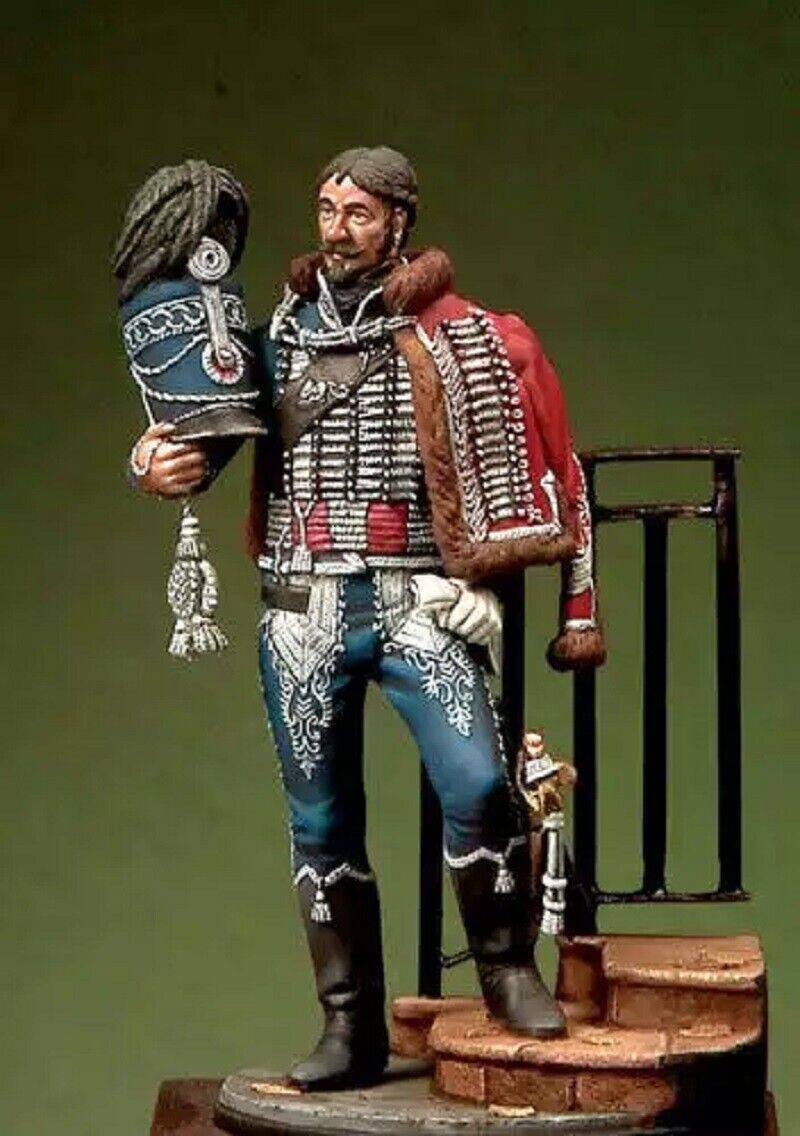 1/32 54mm Resin Model Kit Napoleonic Wars Capitano Ussari Warrior Unpainted - Model-Fan-Store