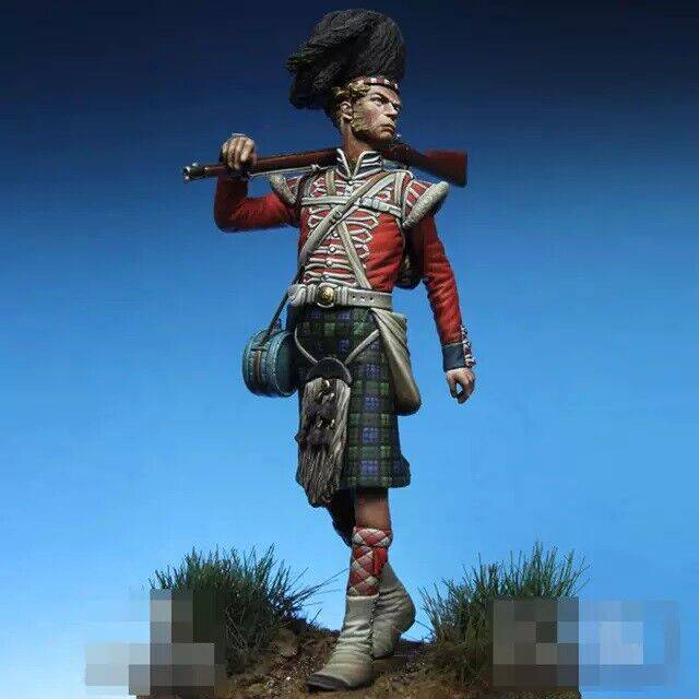 1/32 54mm Resin Model Kit Soldier Scottish Infantry Regiment Unpainted - Model-Fan-Store