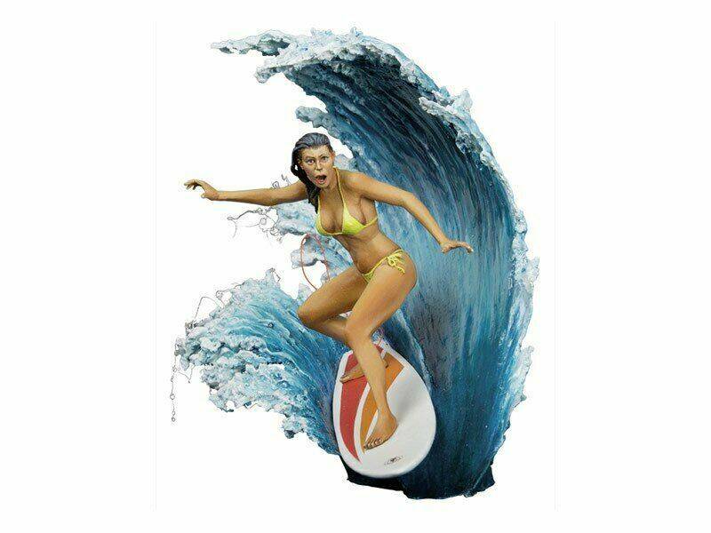 1/32 54mm Resin Model Kit Summer Beautiful Girl Point Break Wave Unpainted - Model-Fan-Store