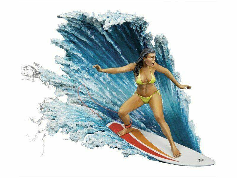 1/32 54mm Resin Model Kit Summer Beautiful Girl Point Break Wave Unpainted - Model-Fan-Store