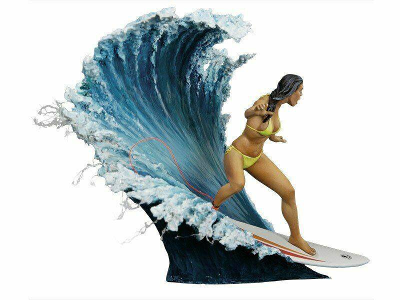 1/32 54mm Resin Model Kit Summer Beautiful Girl Point Break Wave Unpainted - Model-Fan-Store