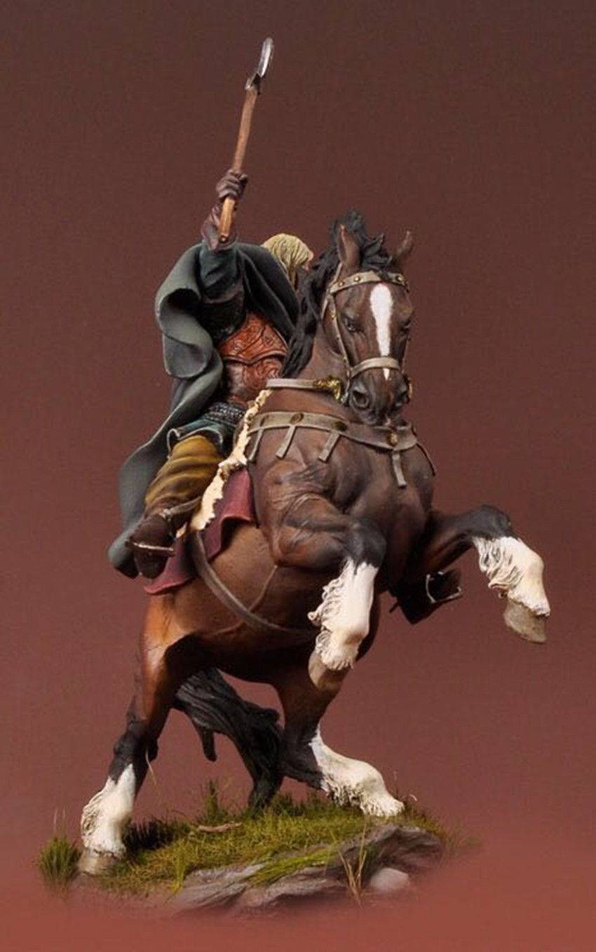 1/32 54mm Resin Model Kit Viking Riding Horse Unpainted - Model-Fan-Store