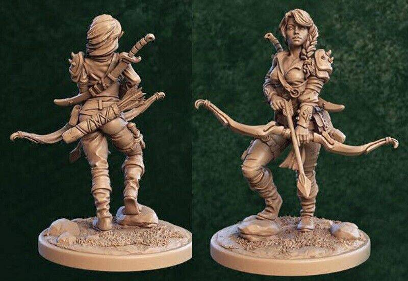 1/32 56mm 3D Print Model Kit Beautiful Girl Archer Huntress Unpainted - Model-Fan-Store