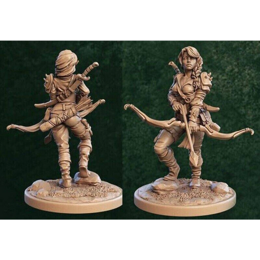 1/32 56mm 3D Print Model Kit Beautiful Girl Archer Huntress Unpainted - Model-Fan-Store