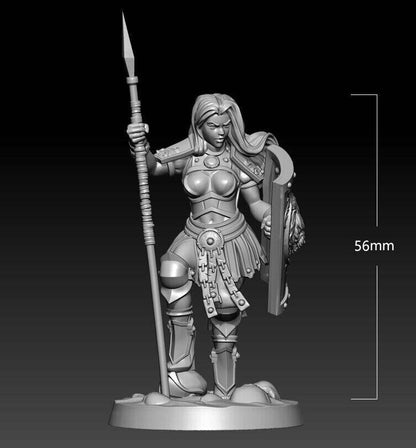 1/32 56mm 3D Print Model Kit Beautiful Girl Roman Warrior Fantasy Unpainted - Model-Fan-Store