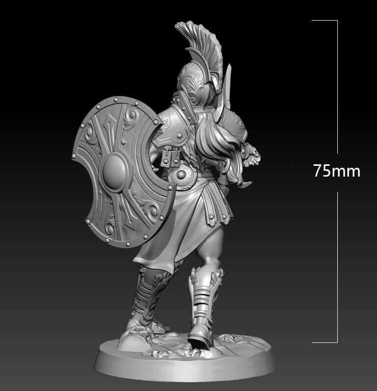 1/32 56mm 3D Print Model Kit Beautiful Girl Roman Warrior Fantasy Unpainted - Model-Fan-Store