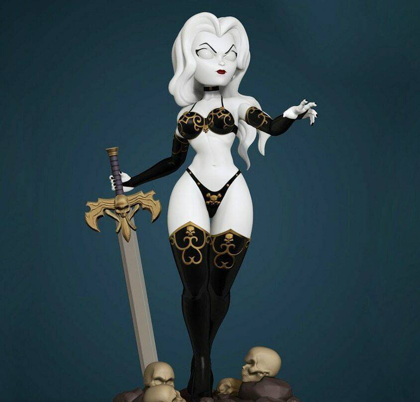 1/32 56mm 3D Print Model Kit Beautiful Girl Woman Warrior Vampire Unpainted - Model-Fan-Store