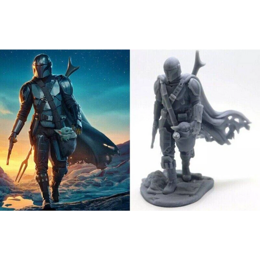 1/32 56mm 3D Print Model Kit Star Wars Bounty Hunter Unpainted - Model-Fan-Store