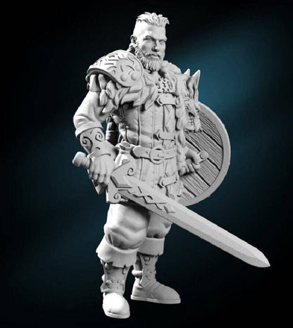 1/32 56mm 3D Print Model Kit Warrior Barbarian Viking Unpainted - Model-Fan-Store