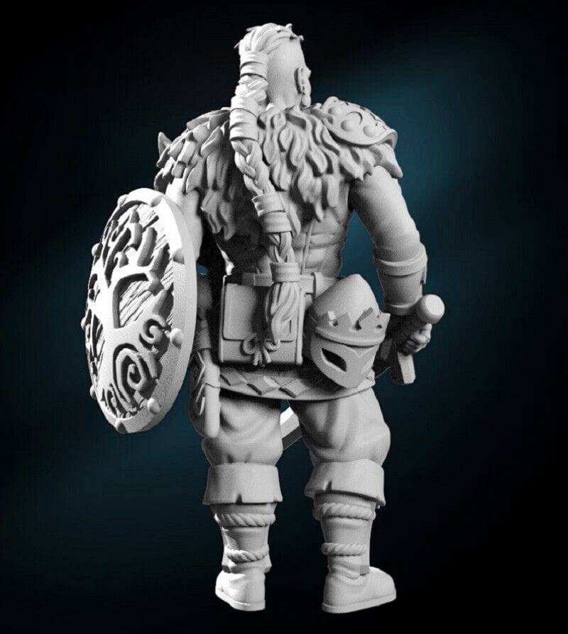 1/32 56mm 3D Print Model Kit Warrior Barbarian Viking Unpainted - Model-Fan-Store