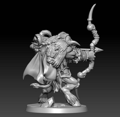 1/32 56mm 3D Print Model Kit Warrior Hunter Tauren Warcraft Unpainted - Model-Fan-Store