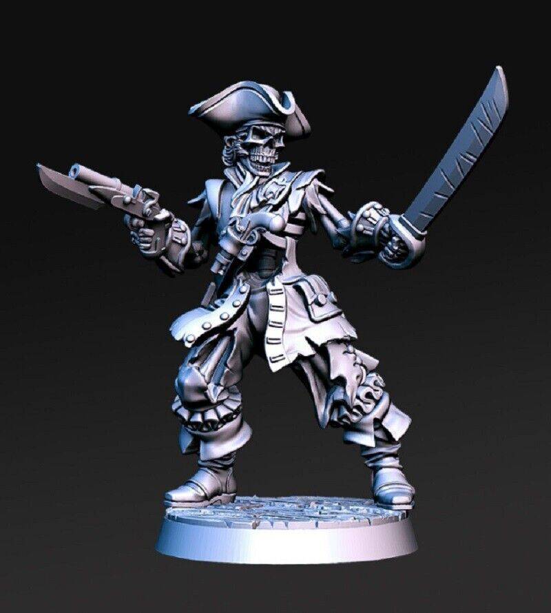 1/32 56mm 3D Print Model Kit Zombie Pirate Unpainted - Model-Fan-Store