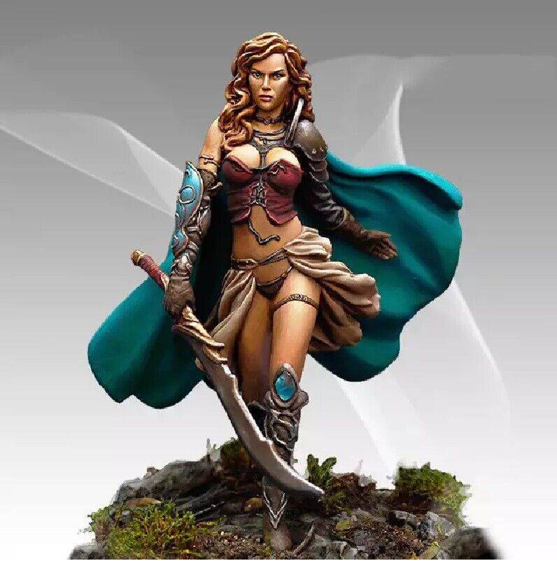 1/32 60mm Resin Model Kit Beautiful Girl Elven Warrior with Sword Unpainted - Model-Fan-Store