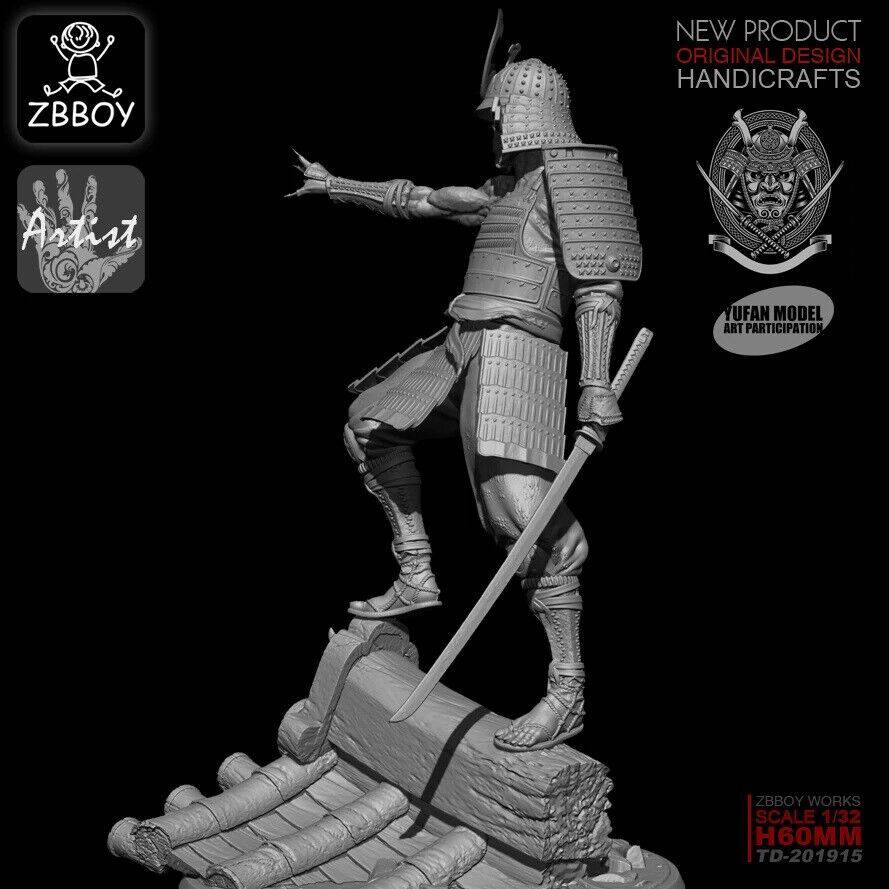 1/32 65mm Resin Model Kit Japanese Samurai Warrior Skeleton Unpainted - Model-Fan-Store