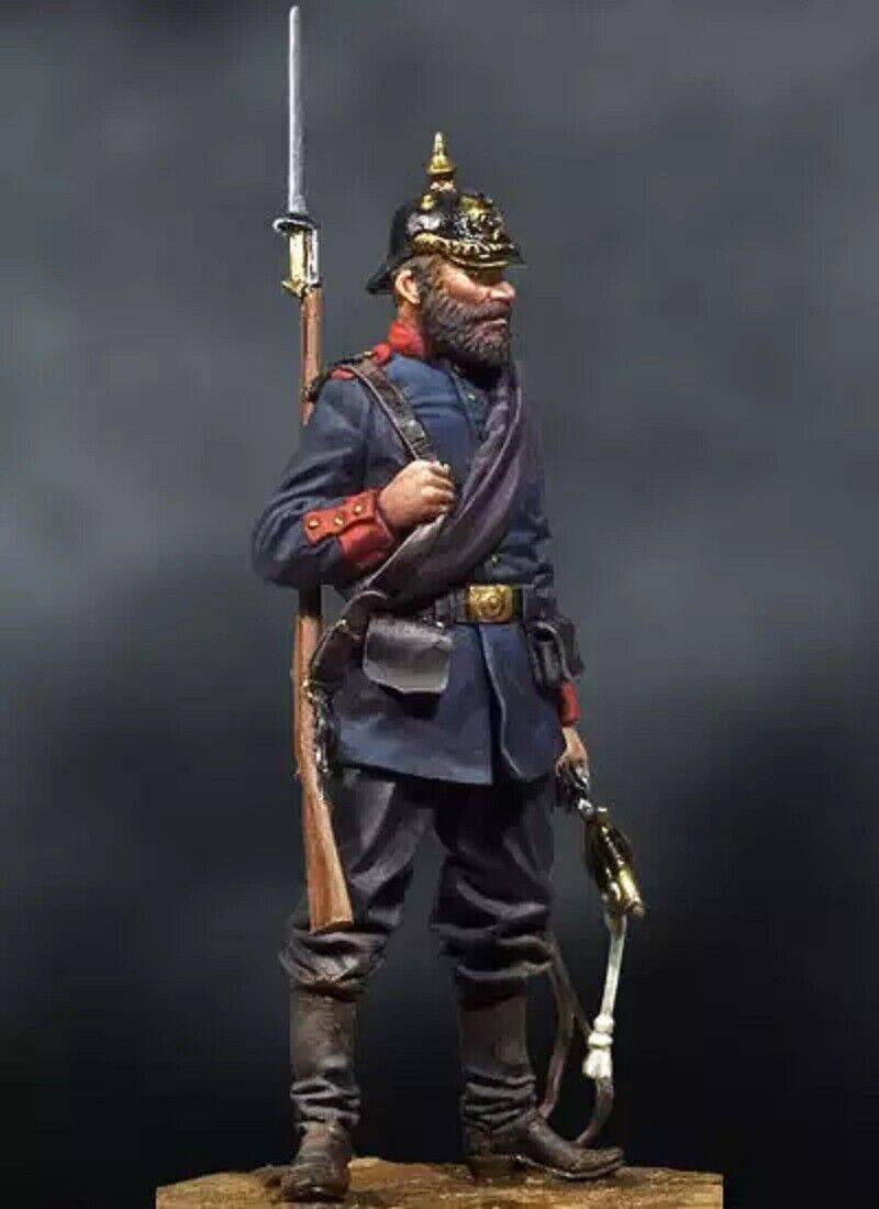 1/32 Resin Model Kit Franco-Prussian War Prussian Soldier Unpainted Unassembled - Model-Fan-Store