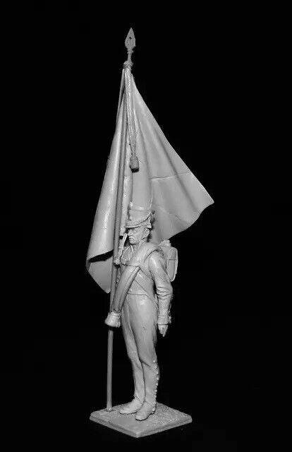 1/32 Resin Model Kit Napoleonic Wars Flag Bearer Unpainted - Model-Fan-Store