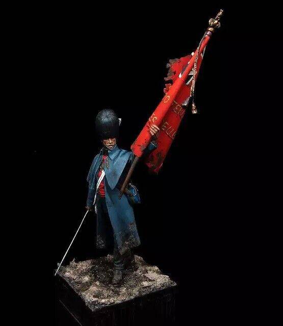 1/32 Resin Model Kit Napoleonic Wars Flag Bearer Unpainted - Model-Fan-Store