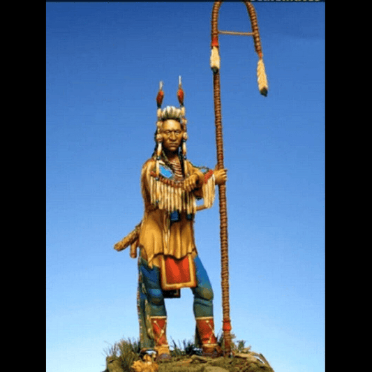 1/32 Resin Model Kit Native American Indian Chief (with base) Unpainted