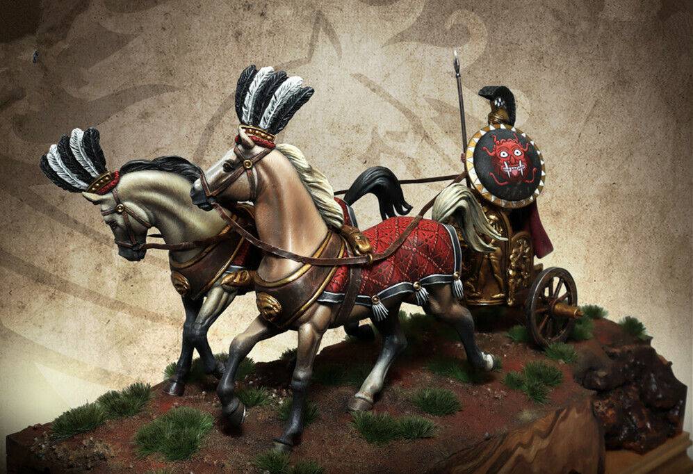 1/32 Resin Model Kit Roman Hoplite with Horses, Cart and Base Unpainted - Model-Fan-Store