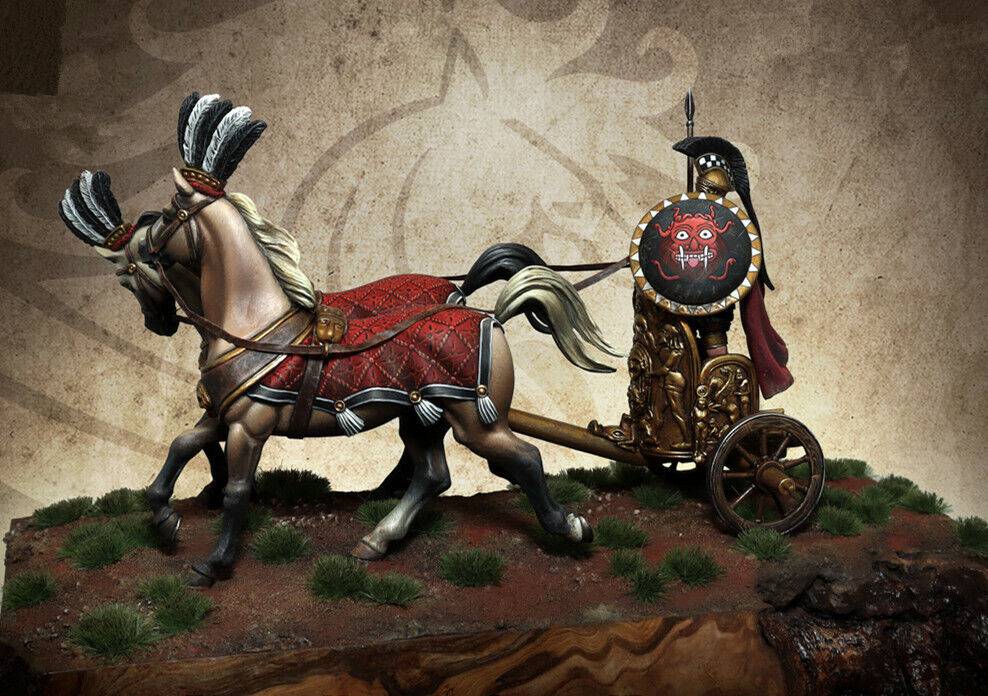 Roman Kit 1/32 Resin Model Kit Roman Hoplite with Horses, Cart and Base Unpainte ...