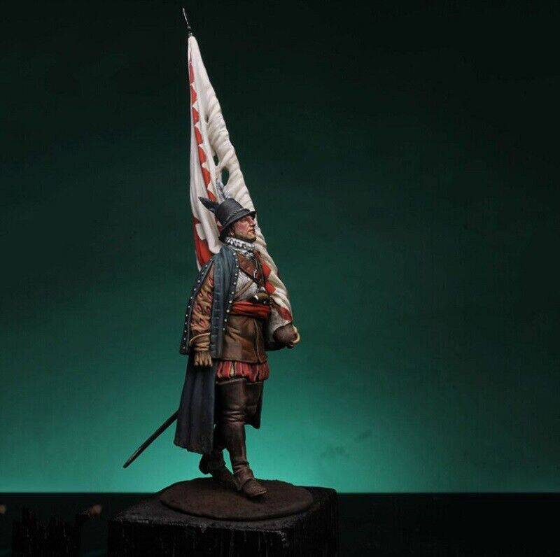 1/32 Resin Model Kit Spanish Conqueror Standard Bearer Unpainted Unassembled - Model-Fan-Store