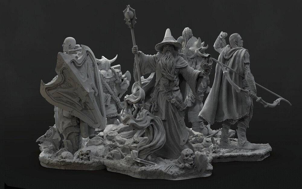 1/35 3D Print Model Kit Lord of the Rings, Brotherhood of the Ring Unpainted - Model-Fan-Store