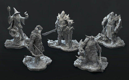 1/35 3D Print Model Kit Lord of the Rings, Brotherhood of the Ring Unpainted - Model-Fan-Store