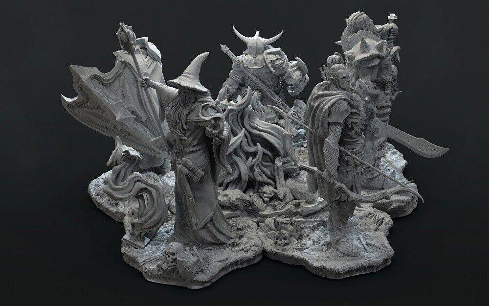 1/35 3D Print Model Kit Lord of the Rings, Brotherhood of the Ring Unpainted - Model-Fan-Store