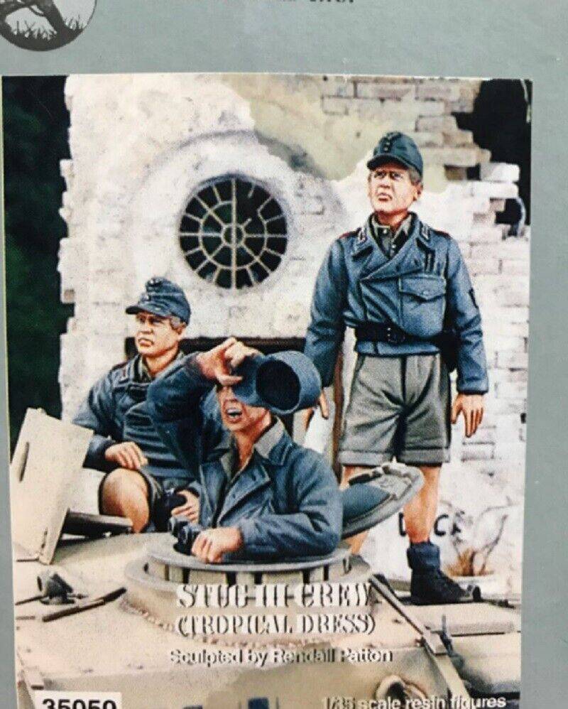 1/35 3pcs Resin Model Kit German Soldiers Tank Crew WW2 Unpainted - Model-Fan-Store