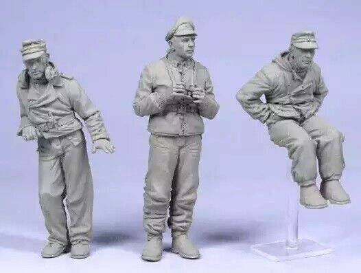 1/35 3pcs Resin Model Kit German Soldiers Tankers WW2 Unpainted - Model-Fan-Store