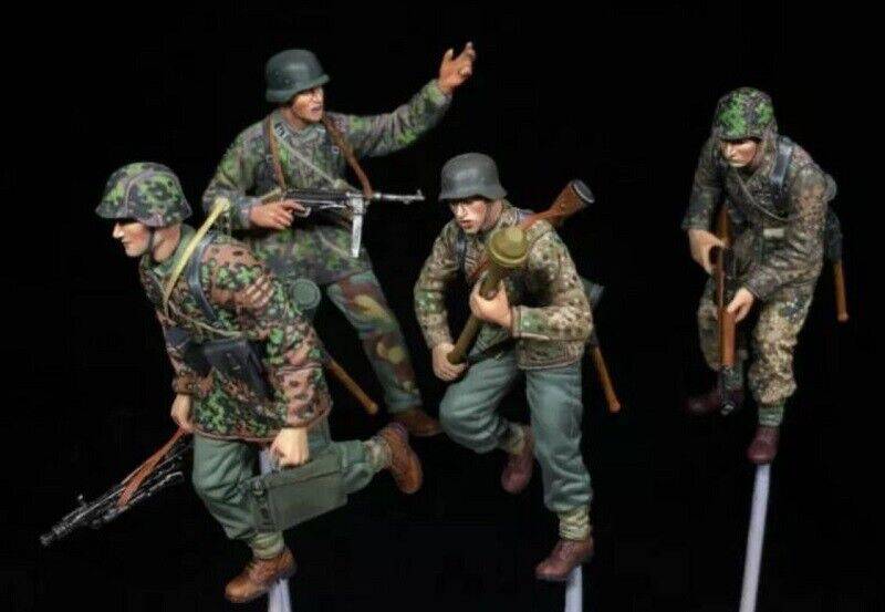 1/35 4pcs Resin Model Kit German Soldiers Infantry WW2 Unpainted A2 - Model-Fan-Store