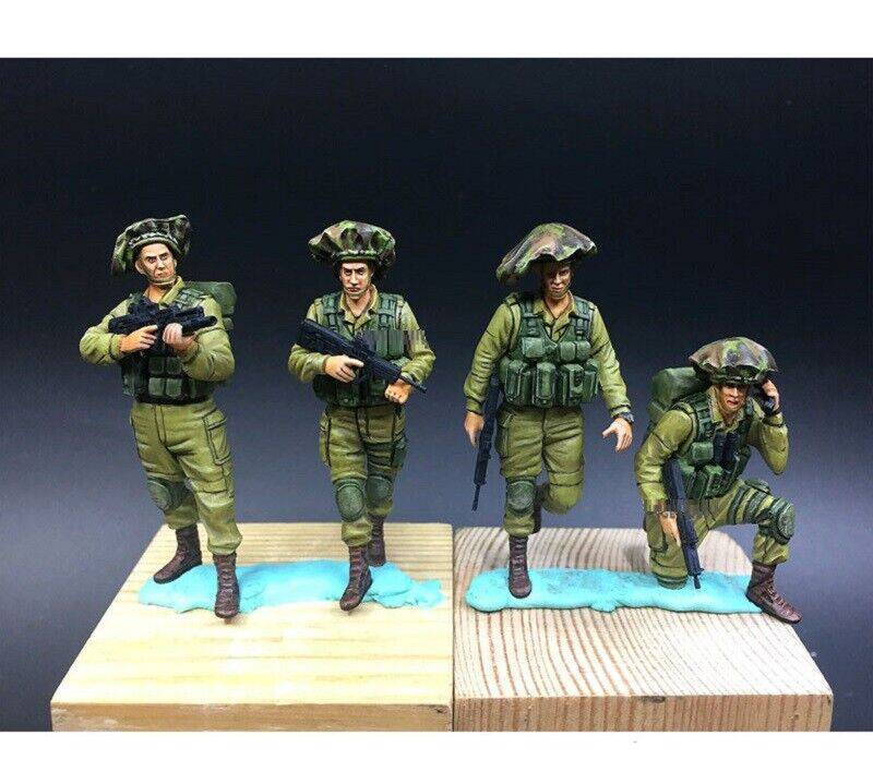 1/35 4pcs Resin Model Kit Modern Soldiers Israeli Defence Forces IDF U ...