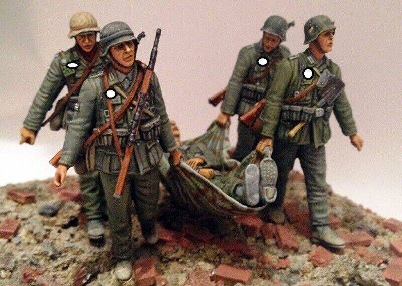 1/35 5pcs Resin Model Kit German Soldiers Infantry WW2 Unpainted A2 - Model-Fan-Store